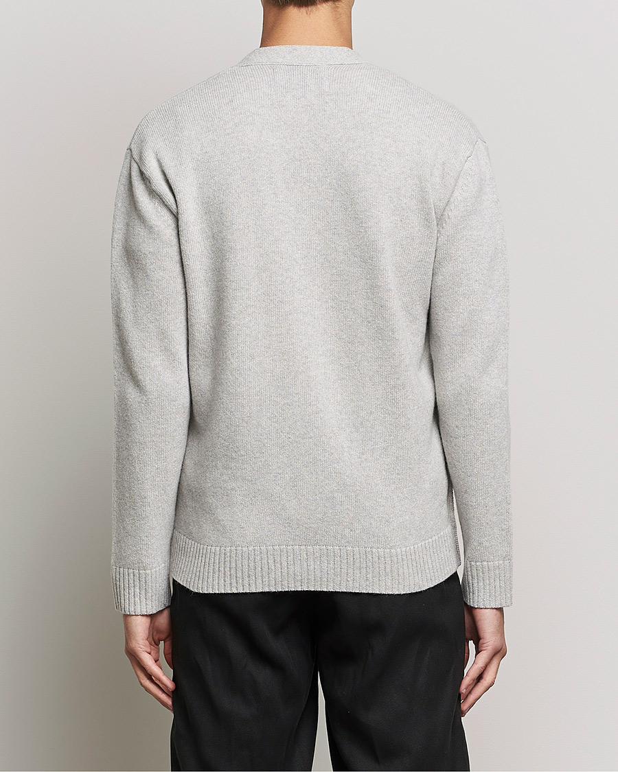 Heren | Truien | NN07 | Bjorn Lambswool Cardigan Light Grey Melange