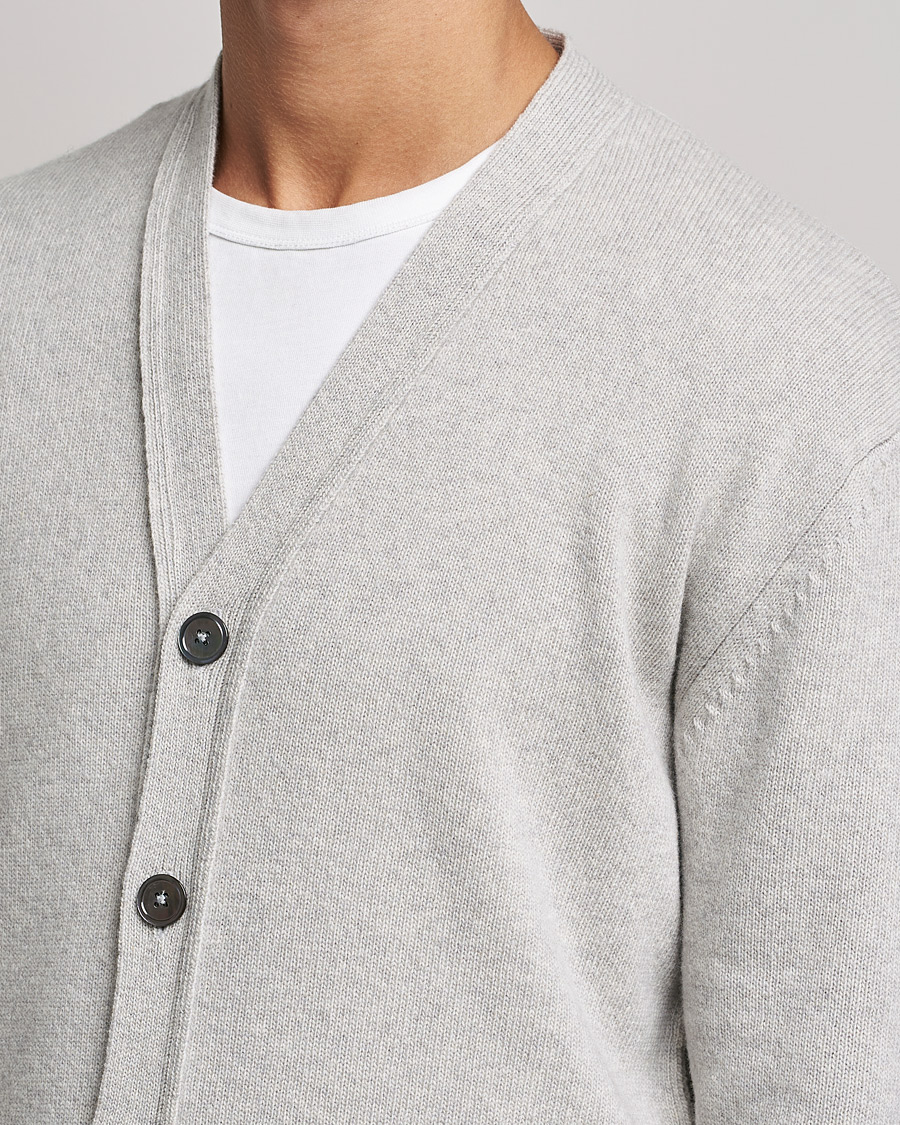 Heren | Truien | NN07 | Bjorn Lambswool Cardigan Light Grey Melange