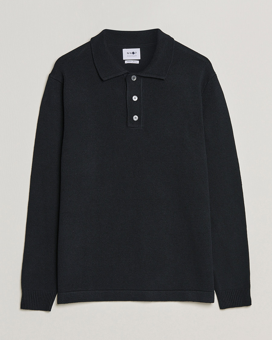 Heren | Truien | NN07 | Vito Knitted Polo Black
