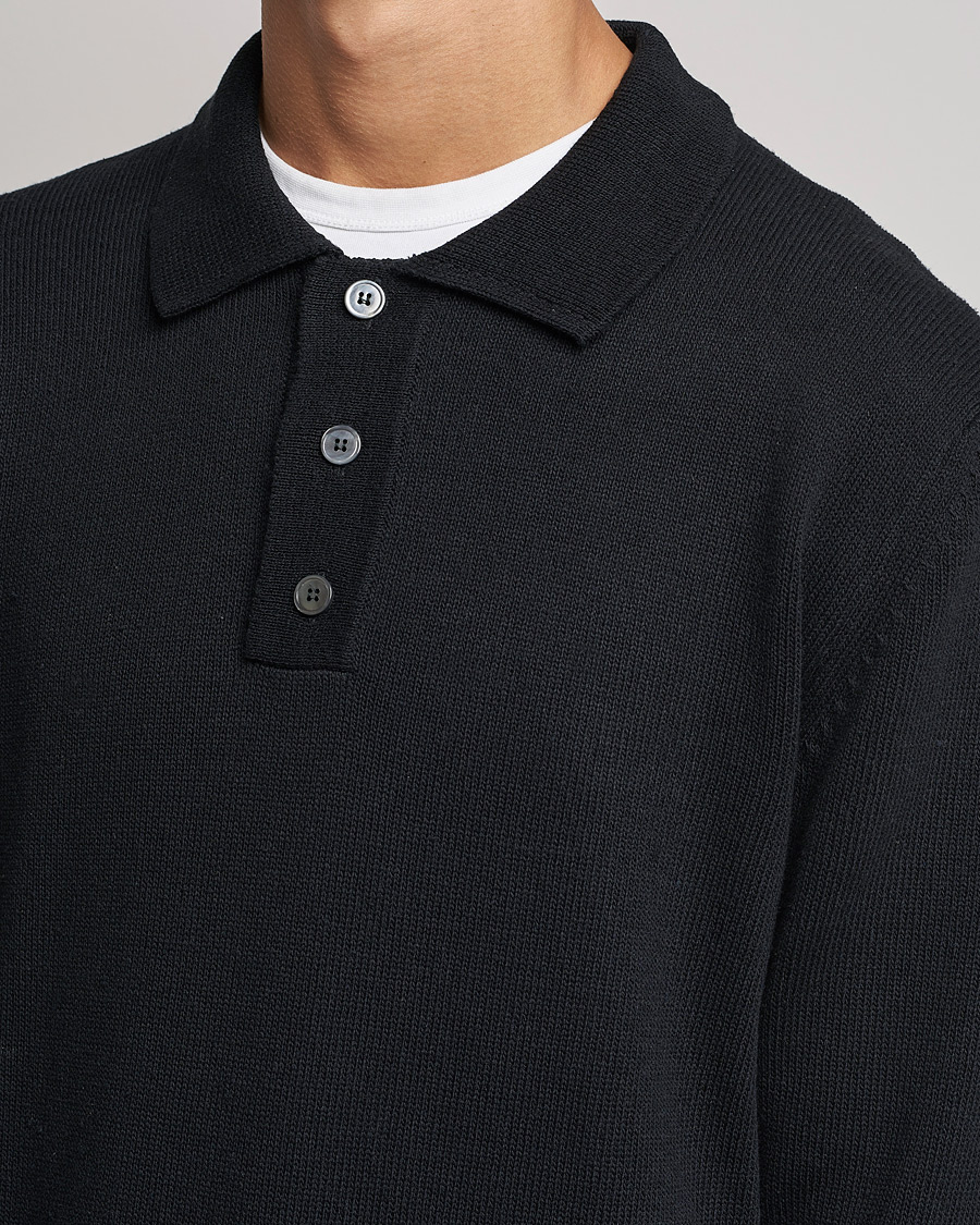Heren | Truien | NN07 | Vito Knitted Polo Black