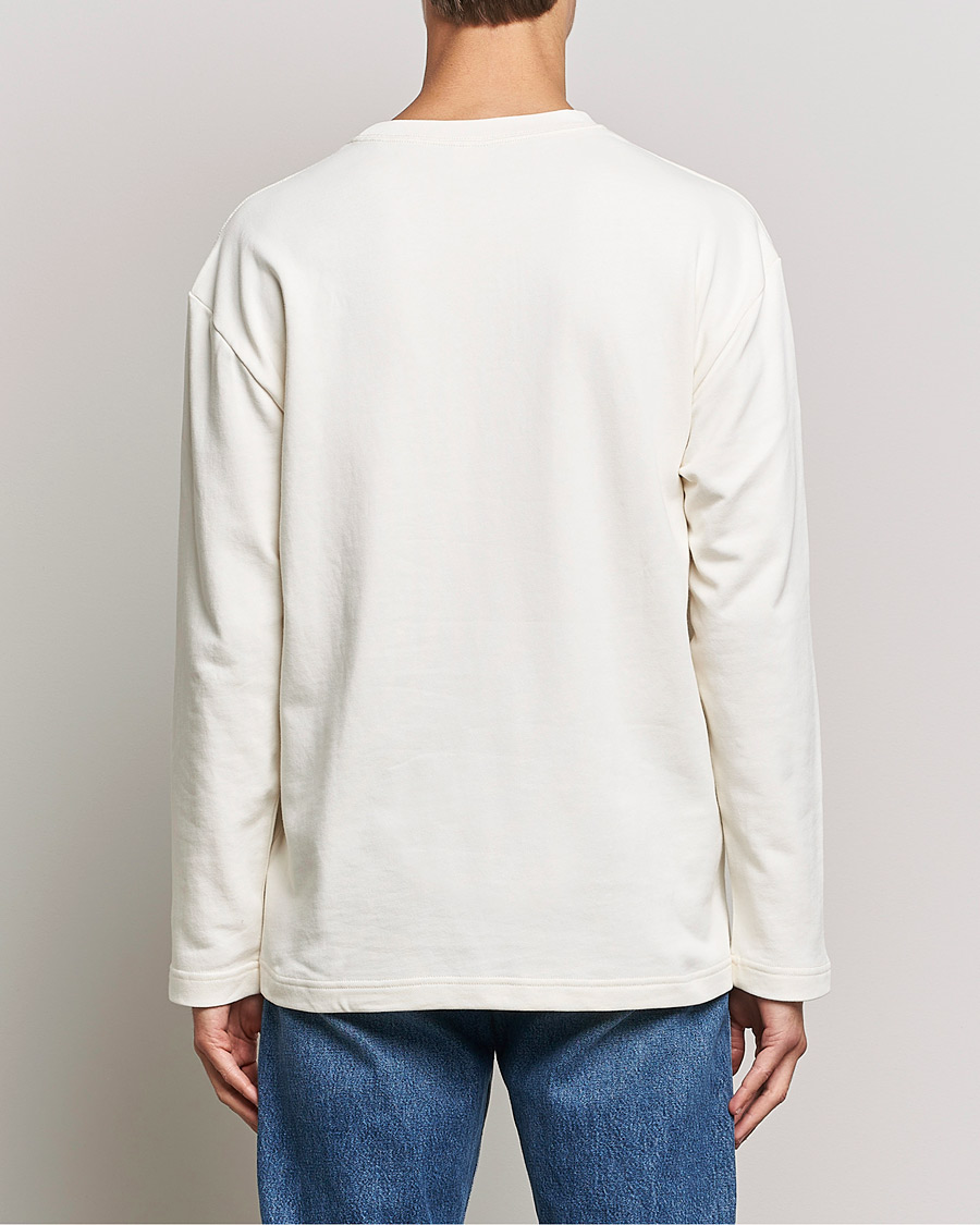 Heren | T-shirts | NN07 | Alan Heavy Logo Long Sleeve T-Shirt Off White