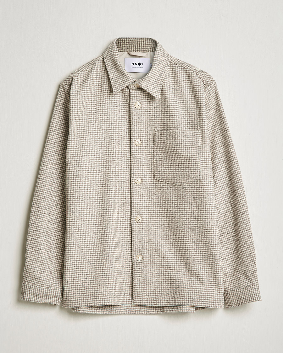 Heren | Overhemden | NN07 | Peter Houndstooth Overshirt Grey Check