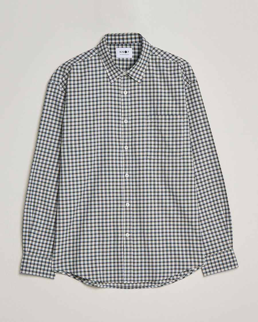 Heren | Overhemden | NN07 | Deon Cotton Checked Shirt Black/White