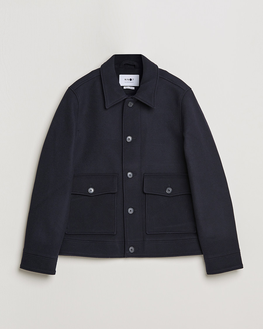 Heren | Jassen | NN07 | Julius Wool Flight Jacket Navy