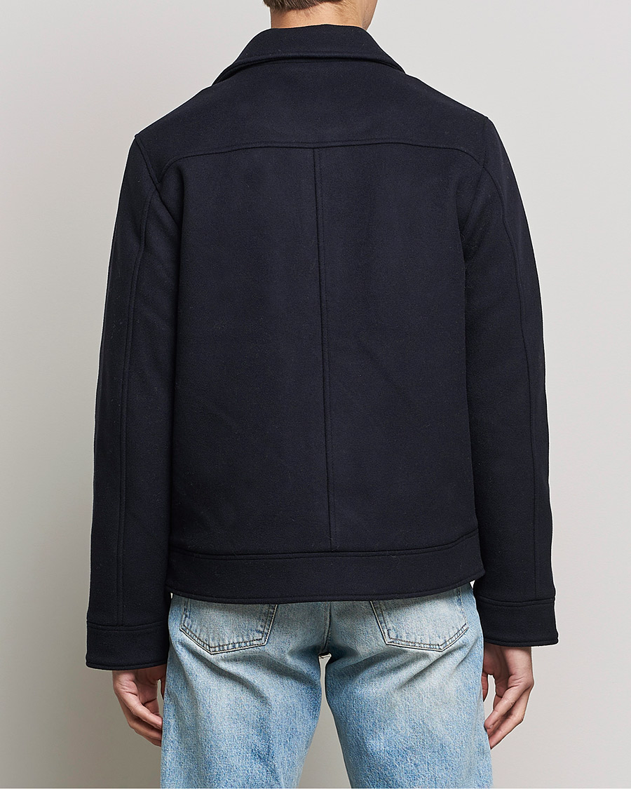 Heren | Jassen | NN07 | Julius Wool Flight Jacket Navy
