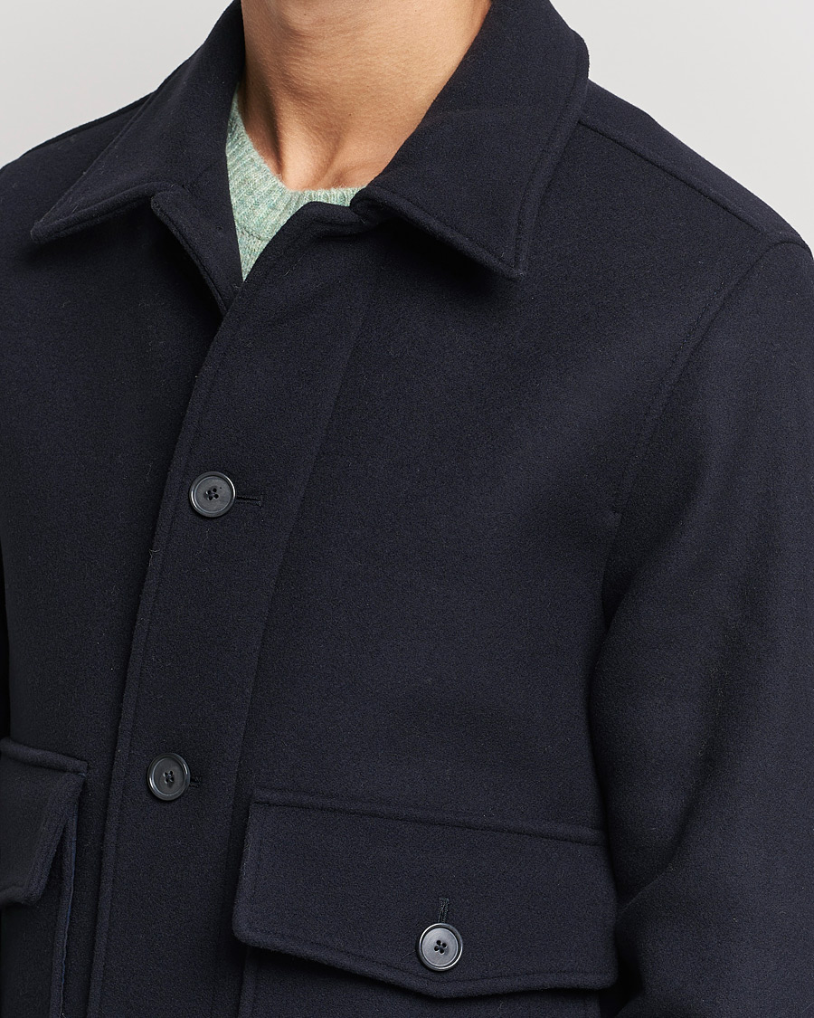 Heren | Jassen | NN07 | Julius Wool Flight Jacket Navy