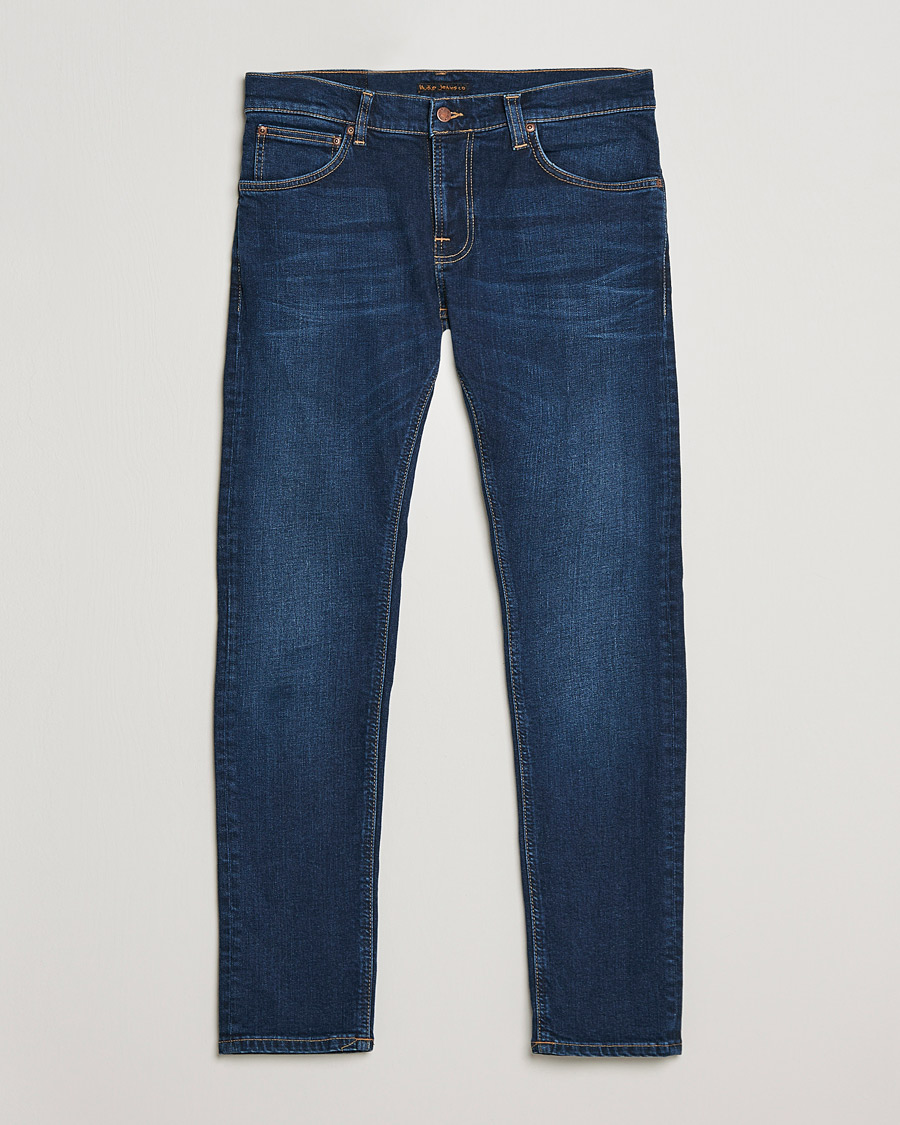 Heren | Jeans | Nudie Jeans | Tight Terry Jeans Dark Steel