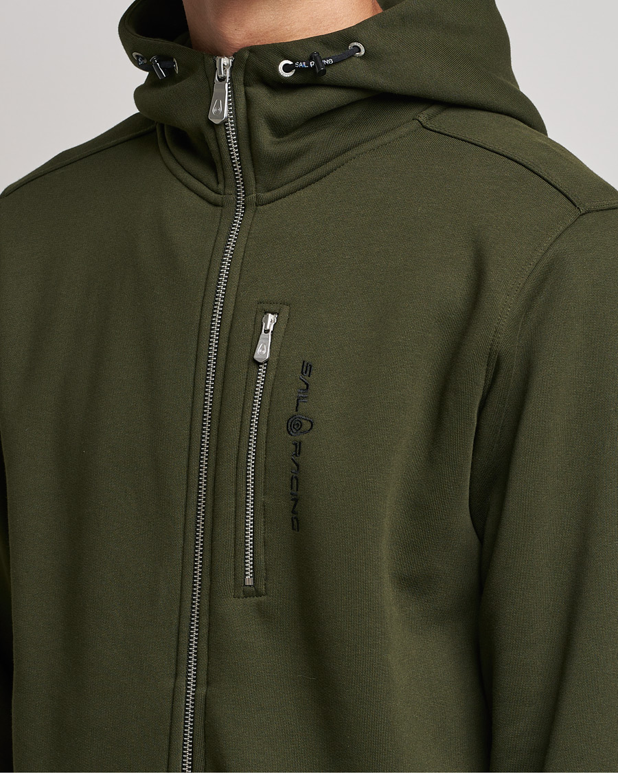 Heren | Truien | Sail Racing | Bowman Zip Hood Dark Forest