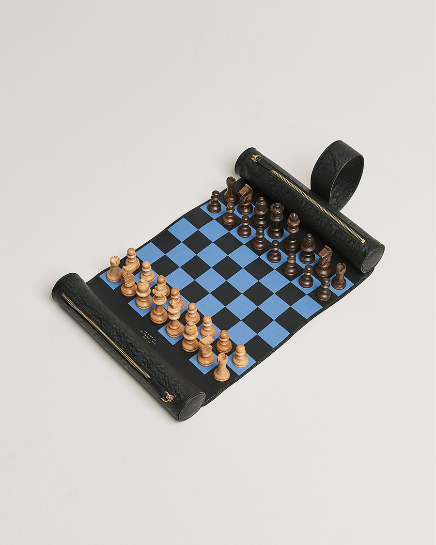 Heren | Smythson | Smythson | Panama Travel Chess Roll Black