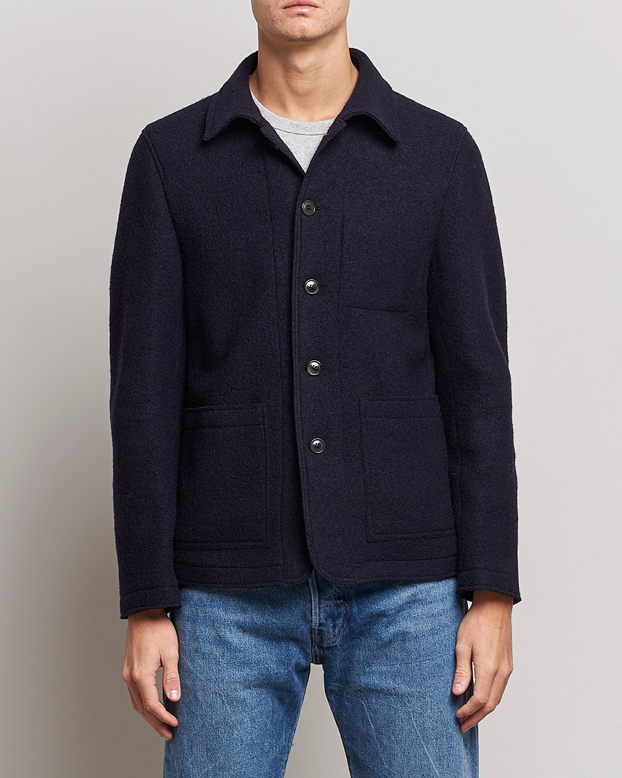 Heren | Blazers | Tiger of Sweden | Gio Knitted Wool Blazer Light Ink