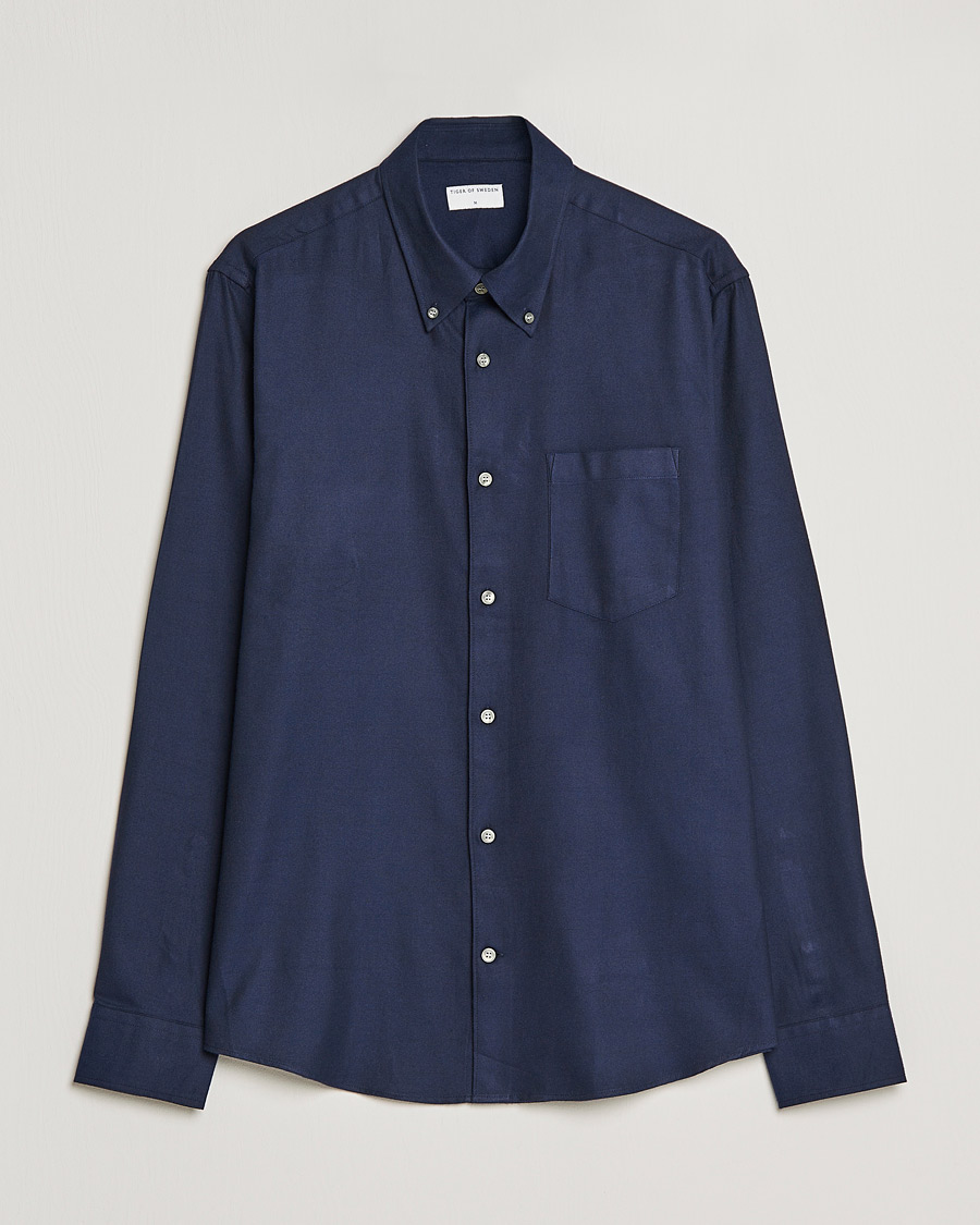 Heren | Overhemden | Tiger of Sweden | Sankt Cotton Shirt Light Ink