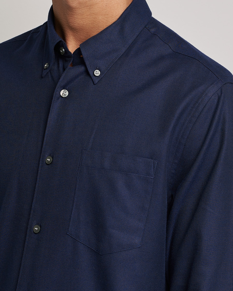 Heren | Overhemden | Tiger of Sweden | Sankt Cotton Shirt Light Ink