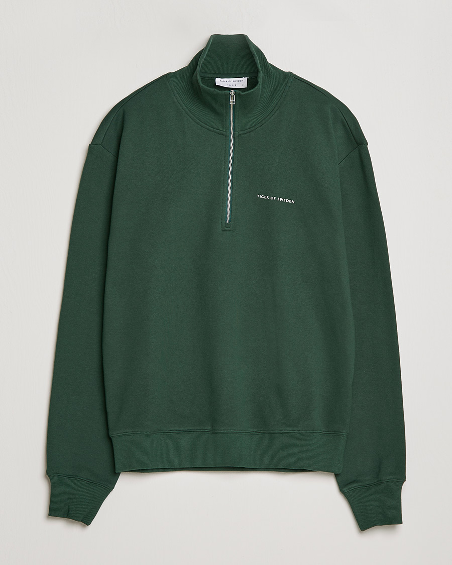 Heren | Truien | Tiger of Sweden | Marlon Half Zip Sweatshirt Ever Green