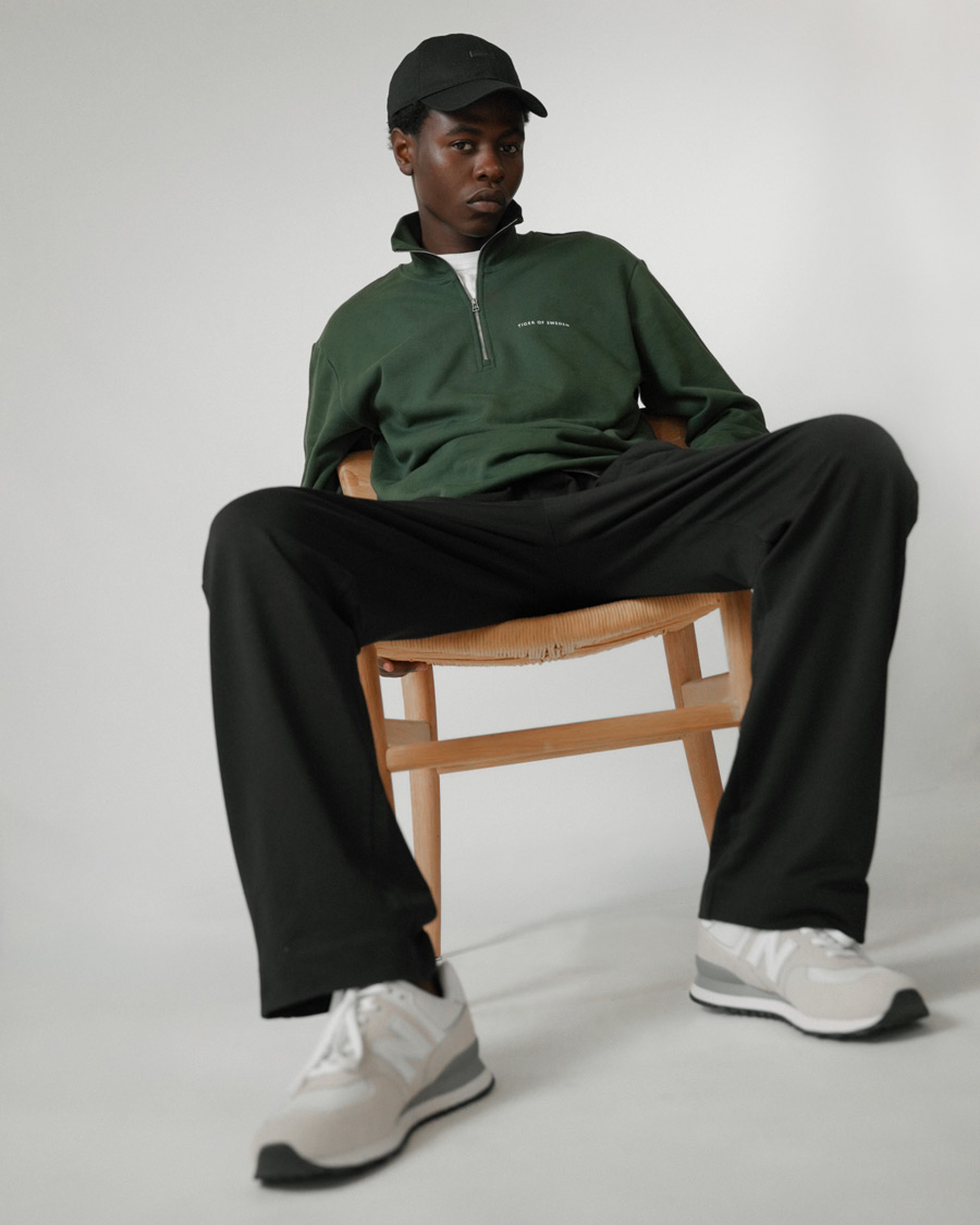 Heren | Truien | Tiger of Sweden | Marlon Half Zip Sweatshirt Ever Green