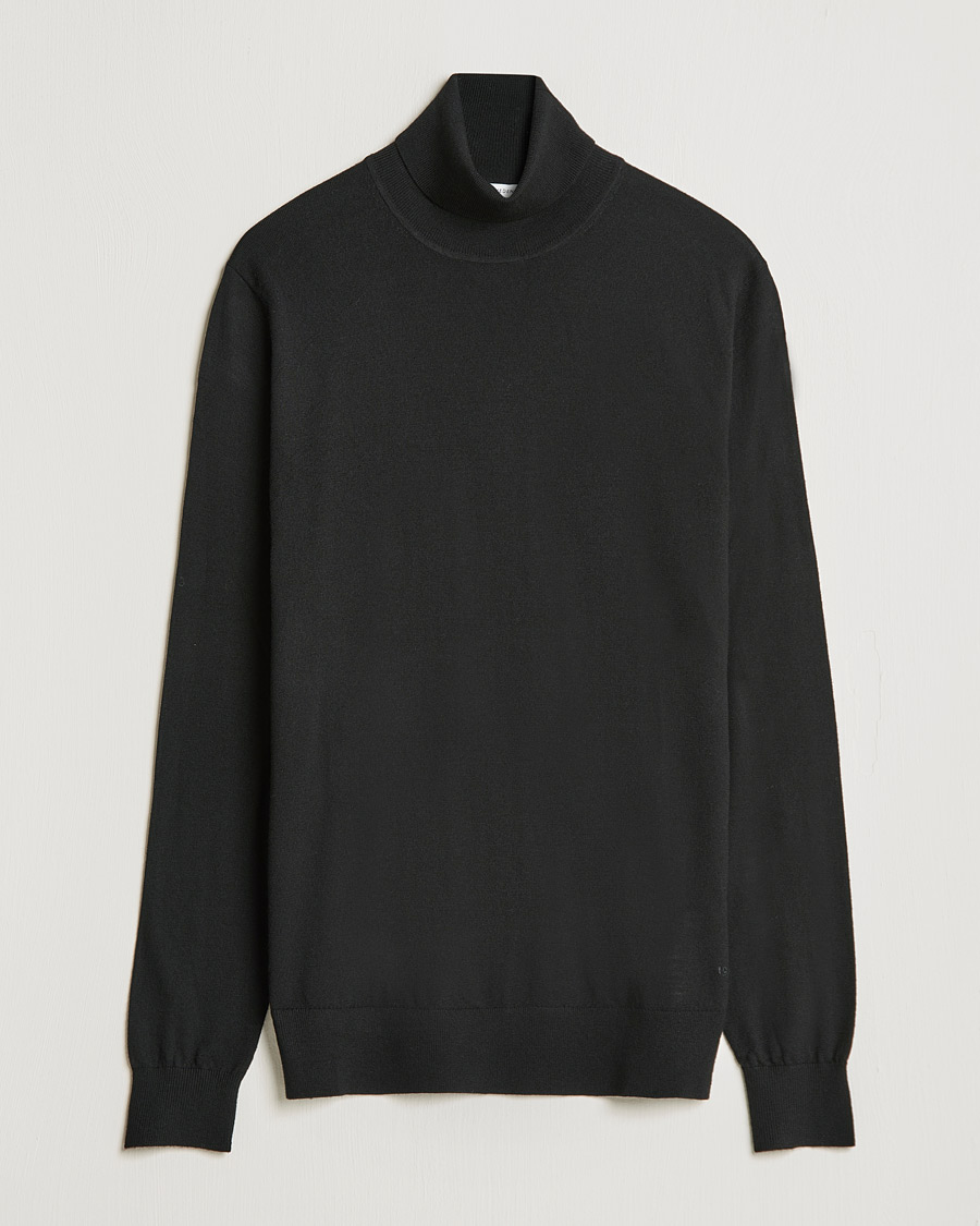 Heren | Truien | Tiger of Sweden | Neville Extra Fine Merino Polo Black