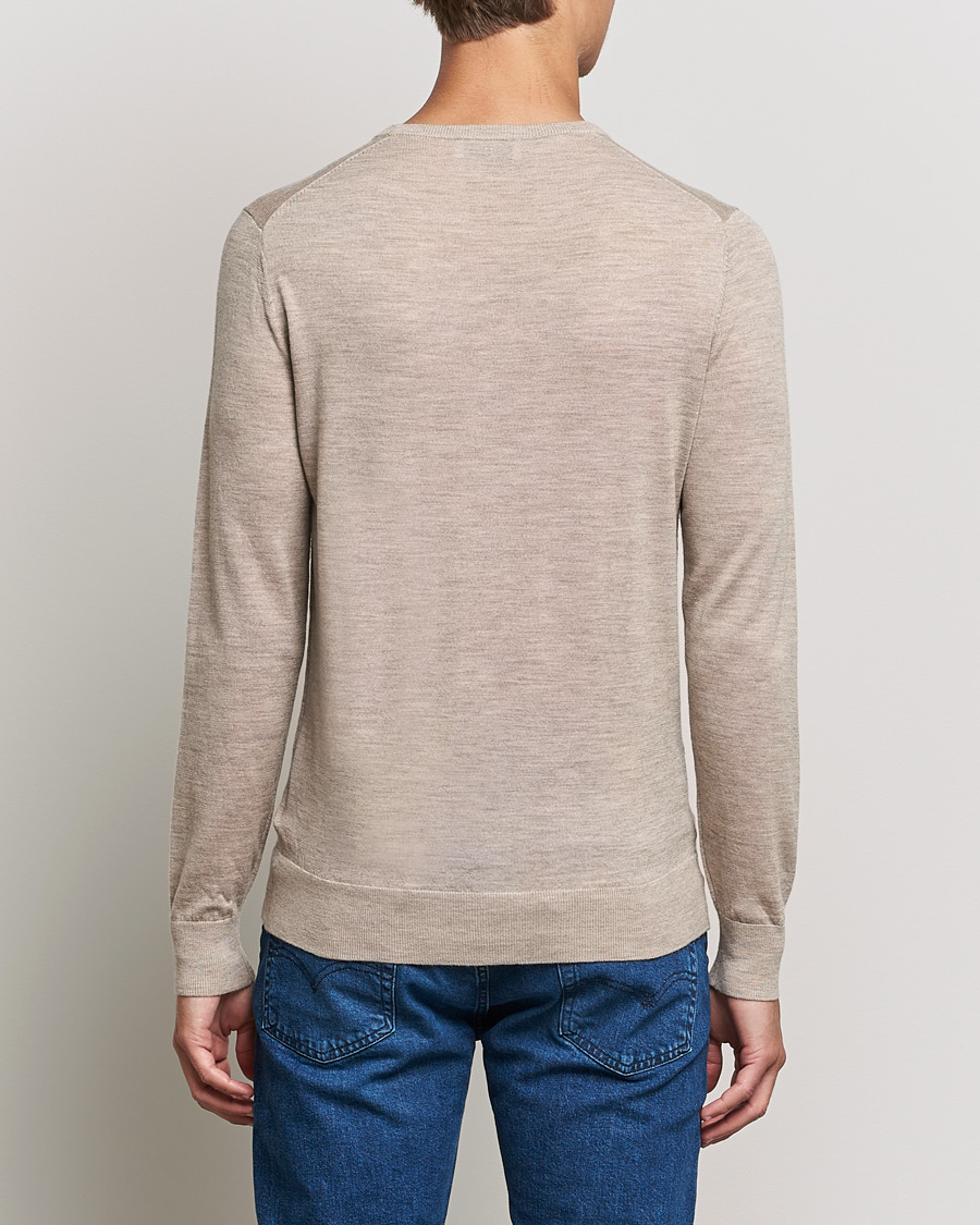 Heren | Truien | Tiger of Sweden | Nichols Extra Fine Merino Crew Neck Beige Melange
