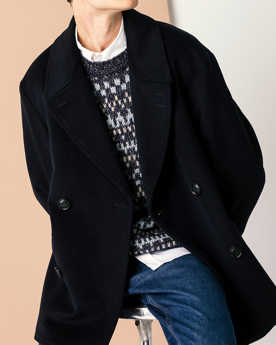 Heren | Jassen | Tiger of Sweden | Eerik Wool Peacoat Light Ink