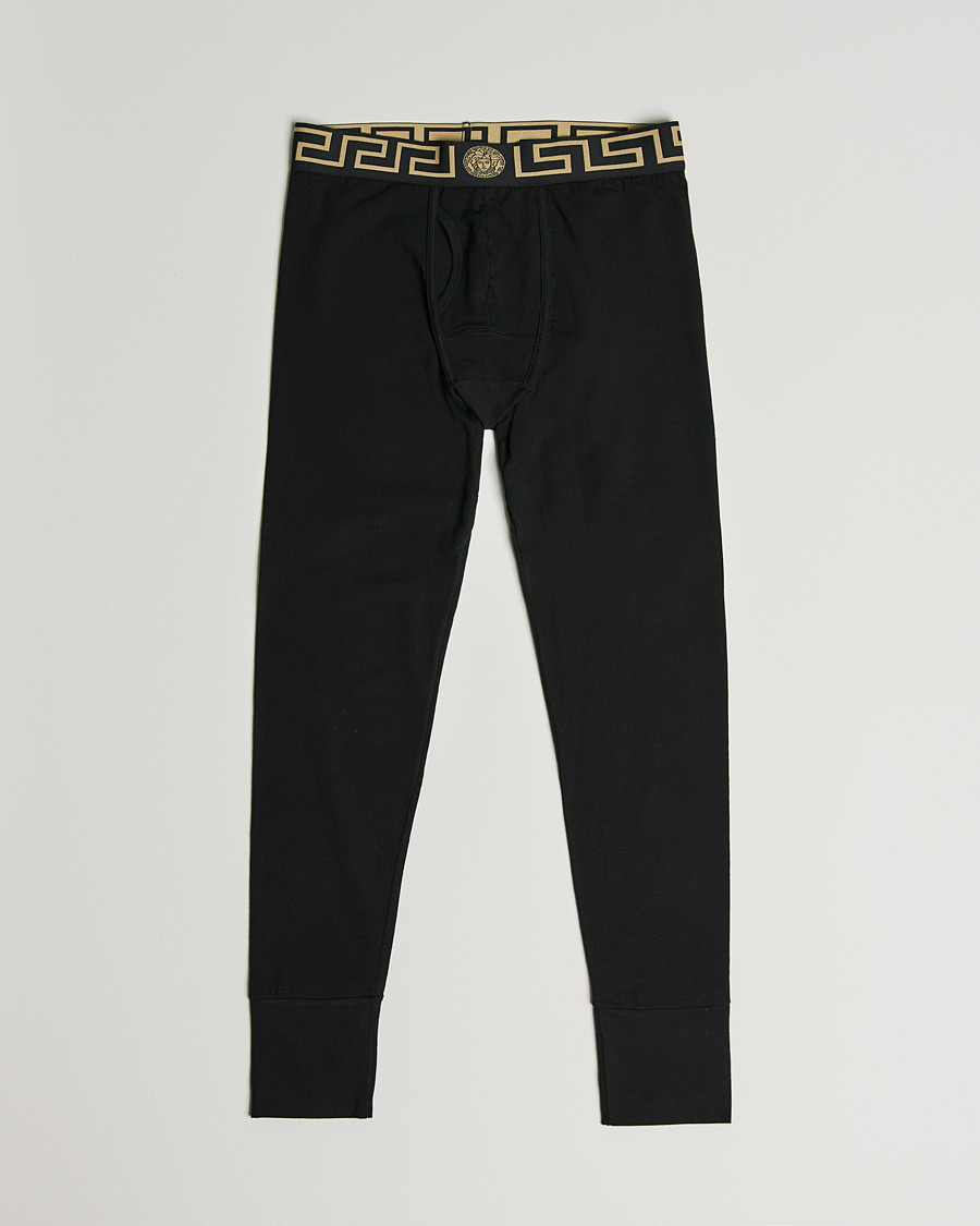 Heren | Ondergoed | Versace | Greca Long Johns Black