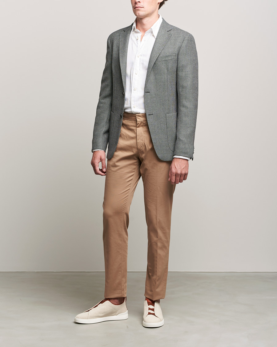 Heren | Blazers | Zegna | Unconstructed Wool Blazer Light Grey