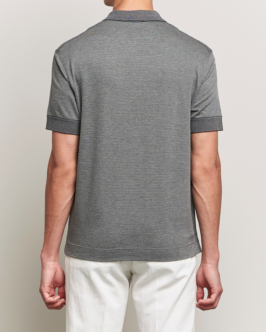 Heren | Polo's | Zegna | Cotton/Silk Short Sleeve Polo Grey