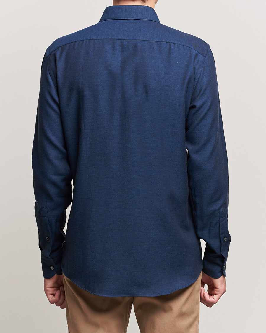 Heren | Overhemden | Zegna | Cotton/Cashmere Casual Shirt Dark Blue