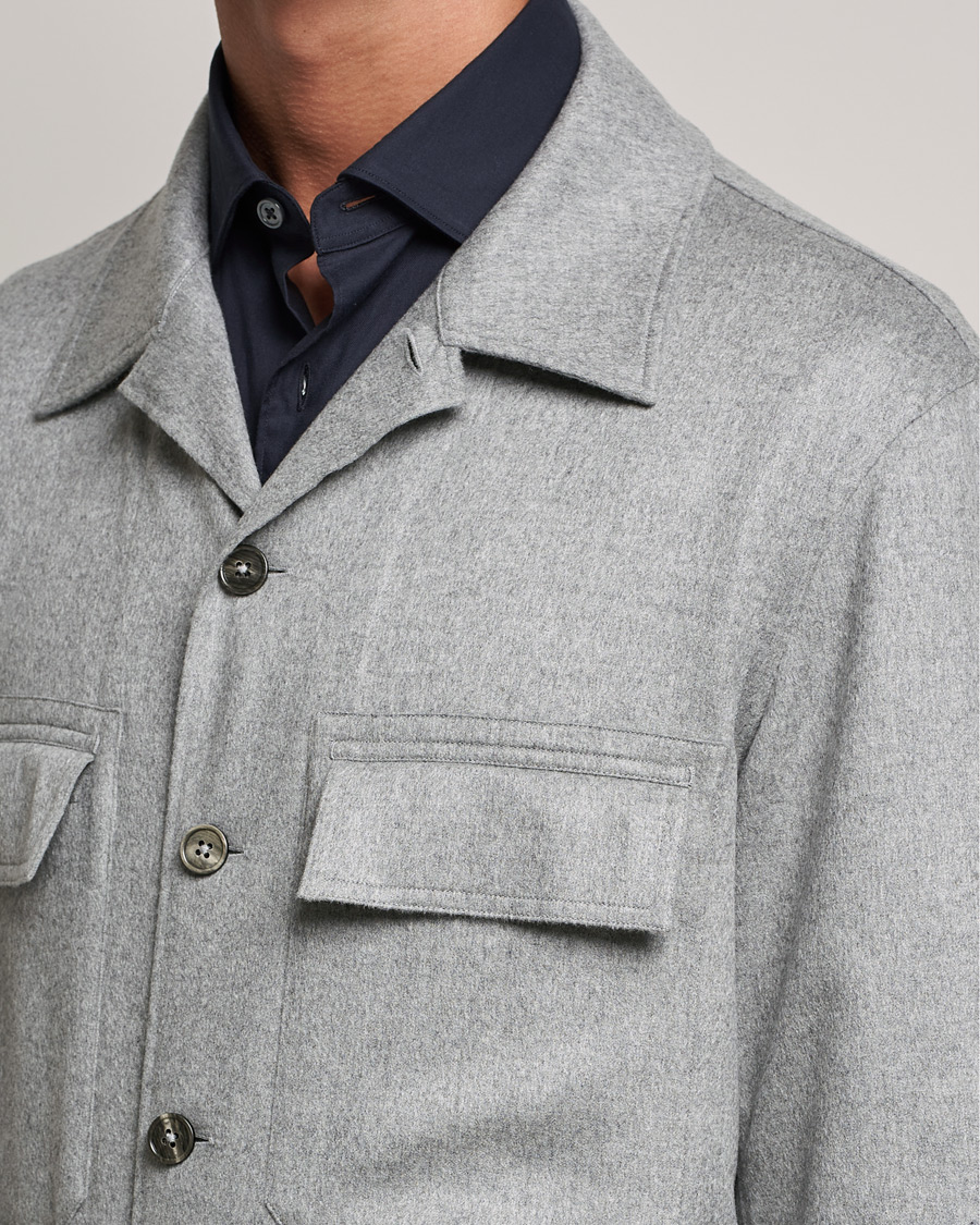 Heren | Overhemden | Zegna | Oasi Cashmere Overshirt Light Grey