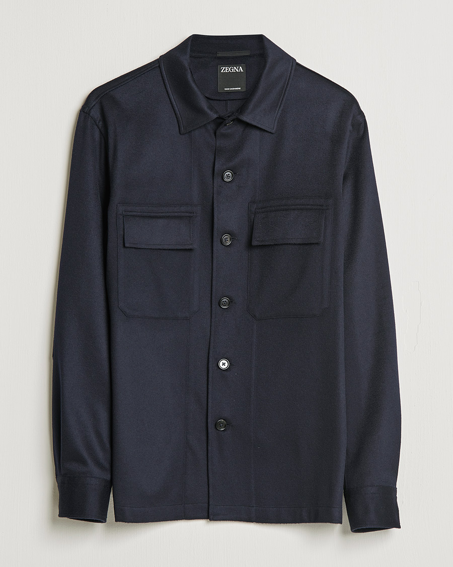 Heren | Overhemden | Zegna | Oasi Cashmere Overshirt Navy