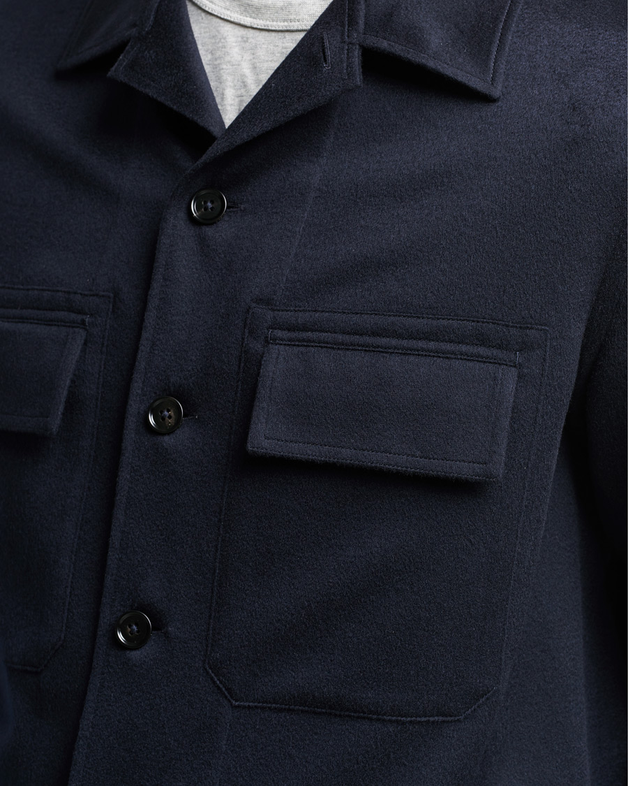 Heren | Overhemden | Zegna | Oasi Cashmere Overshirt Navy