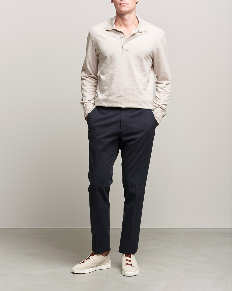 Heren | Broeken | Zegna | Premium Cotton Chinos Navy