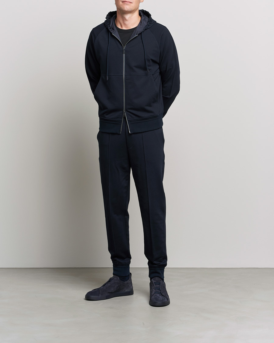 Heren | Broeken | Zegna | Cotton Stretch Joggers Navy