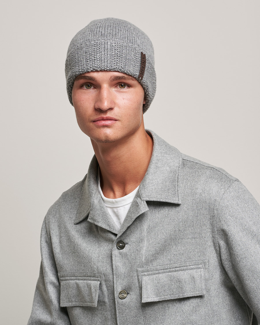 Heren | Zegna Cashmere Beanie Light Grey | Zegna | Cashmere Beanie Light Grey