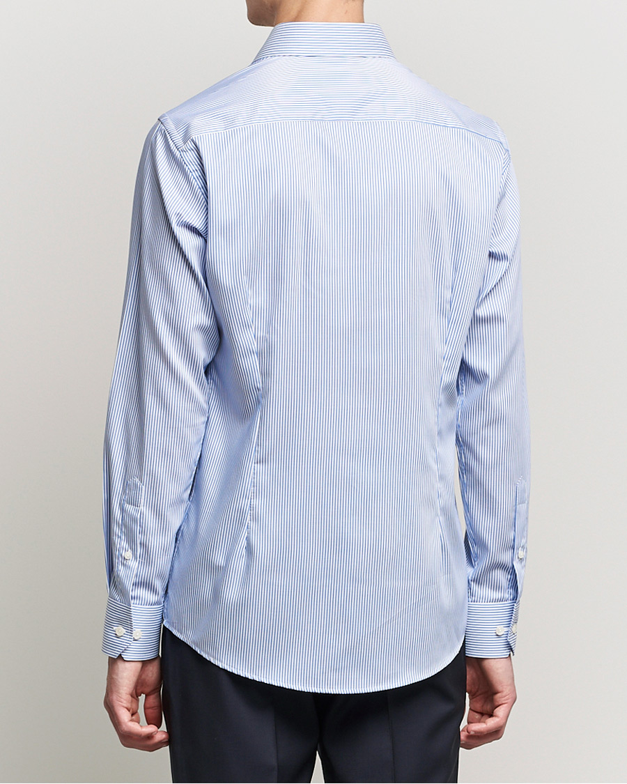 Heren | Overhemden | Eton | Bengal Stripe Fine Twill Shirt Royal Blue