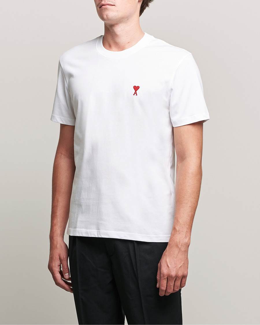 Heren | T-shirts | AMI | Heart Logo T-Shirt White