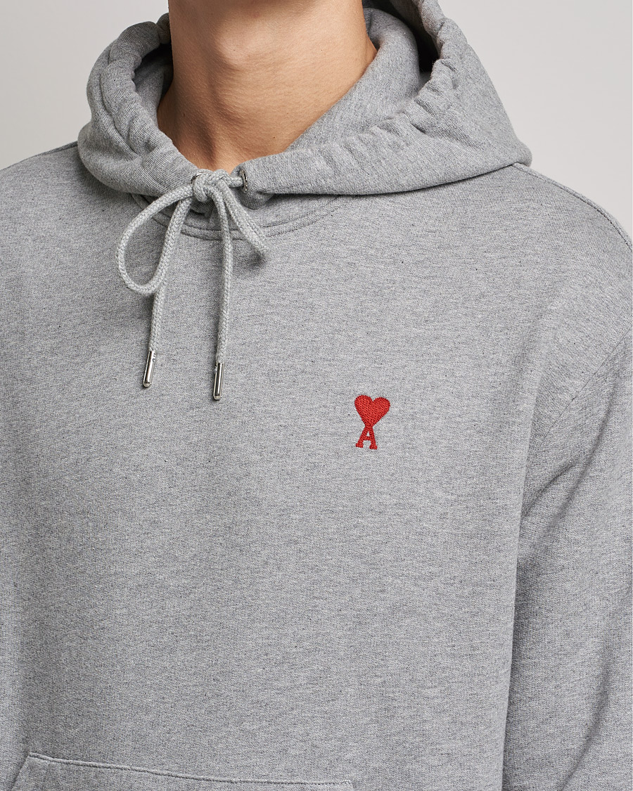 Heren | Truien | AMI | Heart Logo Hoodie Heather Grey