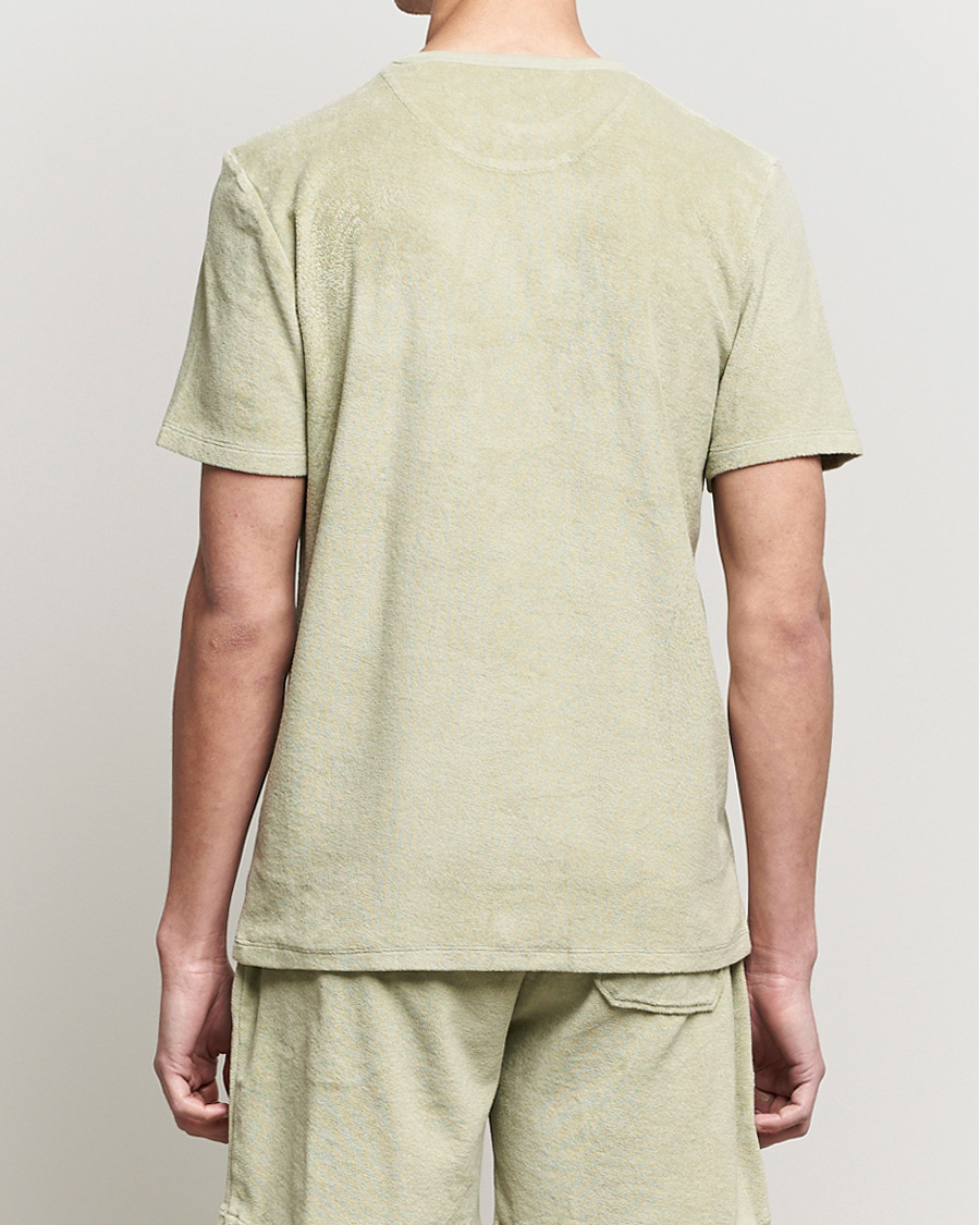 Heren | T-shirts | Stenströms | Towelling Cotton T-Shirt Olive