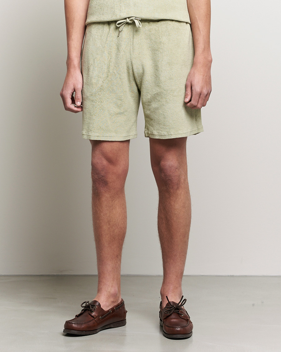 Heren | Korte broek | Stenströms | Towelling Cotton Shorts Olive