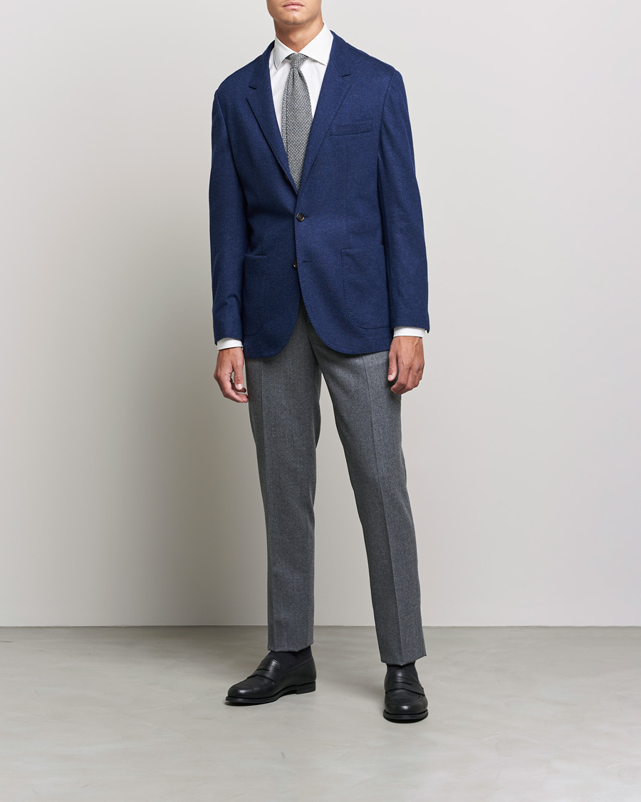 Heren | Blazers | Brunello Cucinelli | Cashmere Jersey Jacket Dark Blue