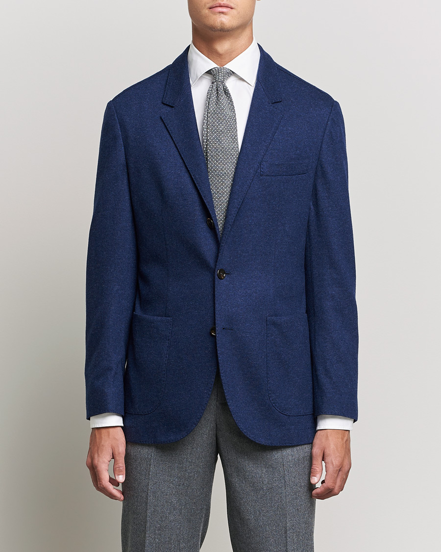 Heren | Blazers | Brunello Cucinelli | Cashmere Jersey Jacket Dark Blue