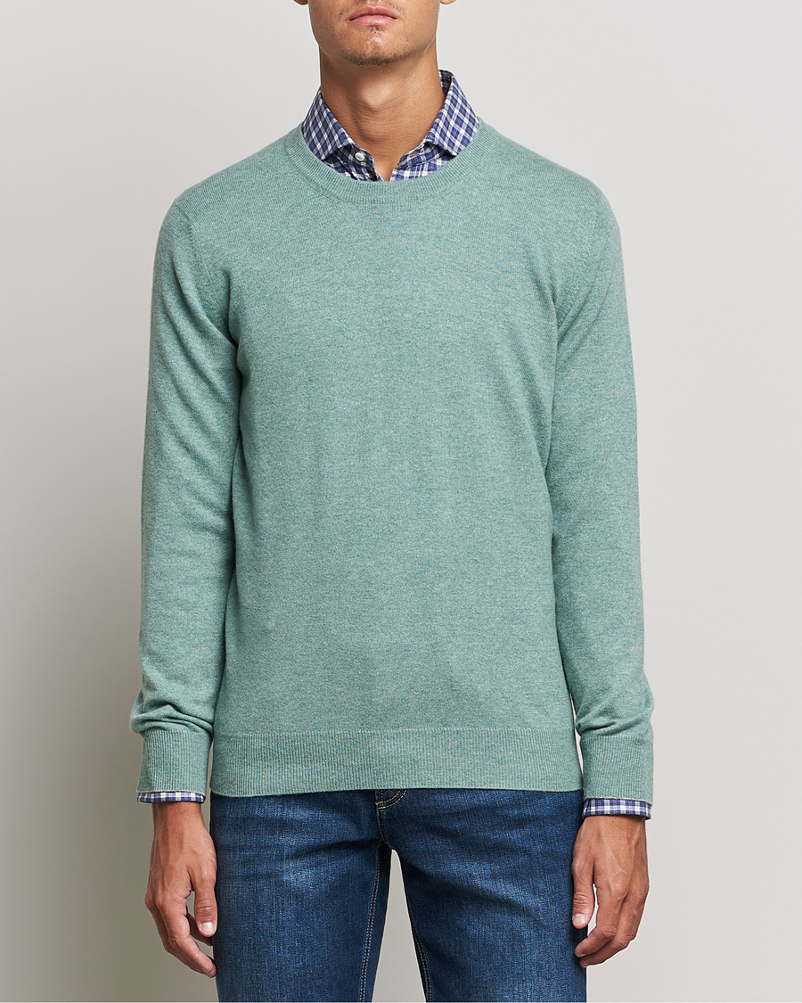 Heren | Truien | Brunello Cucinelli | 2 Ply Cashmere Pullover Emerald Green