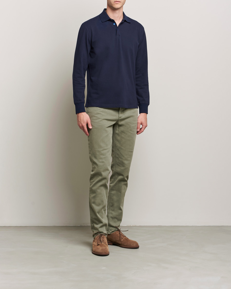 Heren | Truien | Brunello Cucinelli | Long Sleeve Polo Navy