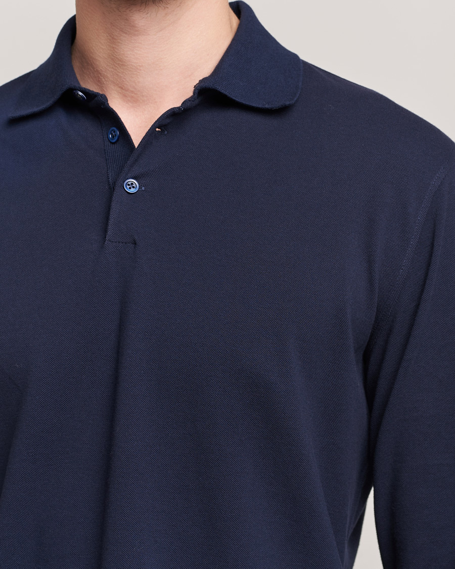 Heren | Truien | Brunello Cucinelli | Long Sleeve Polo Navy