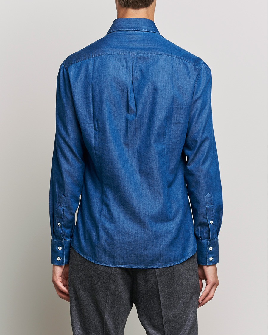 Heren | Overhemden | Brunello Cucinelli | Slim Fit Denim Shirt Dark Indigo