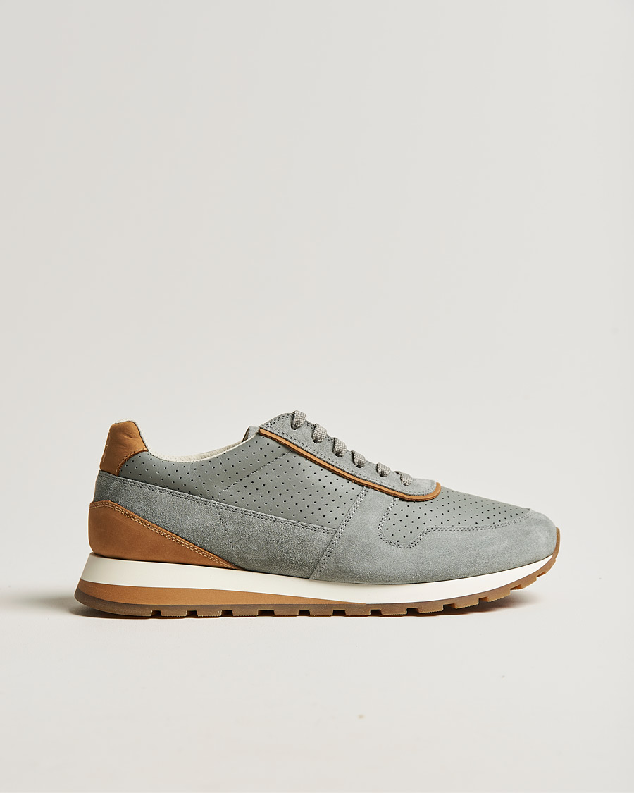 Heren | Brunello Cucinelli Running Sneaker Grey Suede | Brunello Cucinelli | Running Sneaker Grey Suede