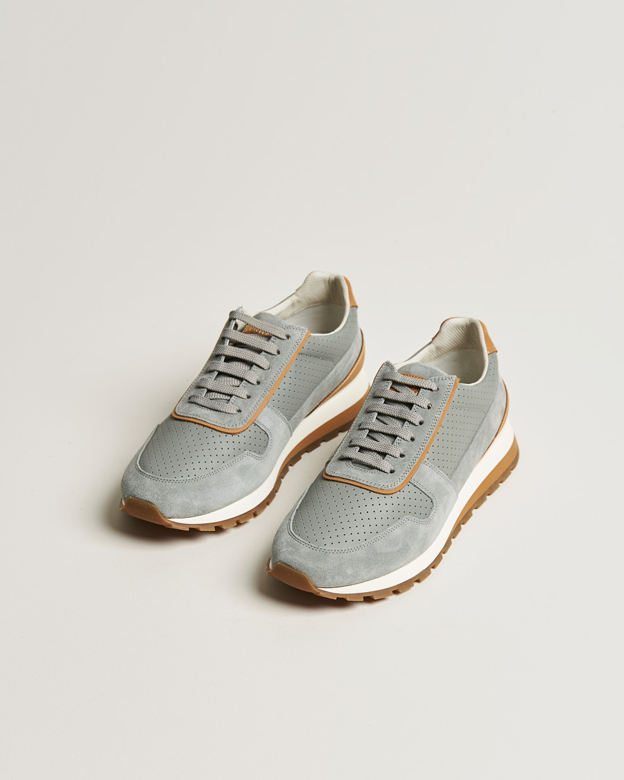 Heren | Brunello Cucinelli Running Sneaker Grey Suede | Brunello Cucinelli | Running Sneaker Grey Suede