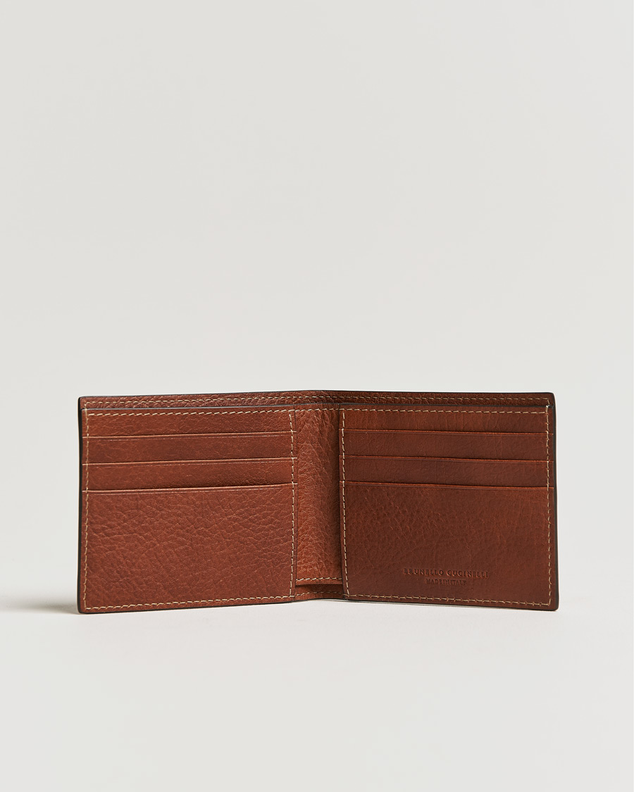Heren | Brunello Cucinelli Grain Leather Wallet Cognac | Brunello Cucinelli | Grain Leather Wallet Cognac