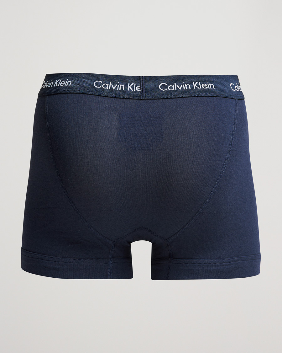 Heren | Ondergoed | Calvin Klein | Cotton Stretch 3-Pack Trunk Navy/Blue/Beige