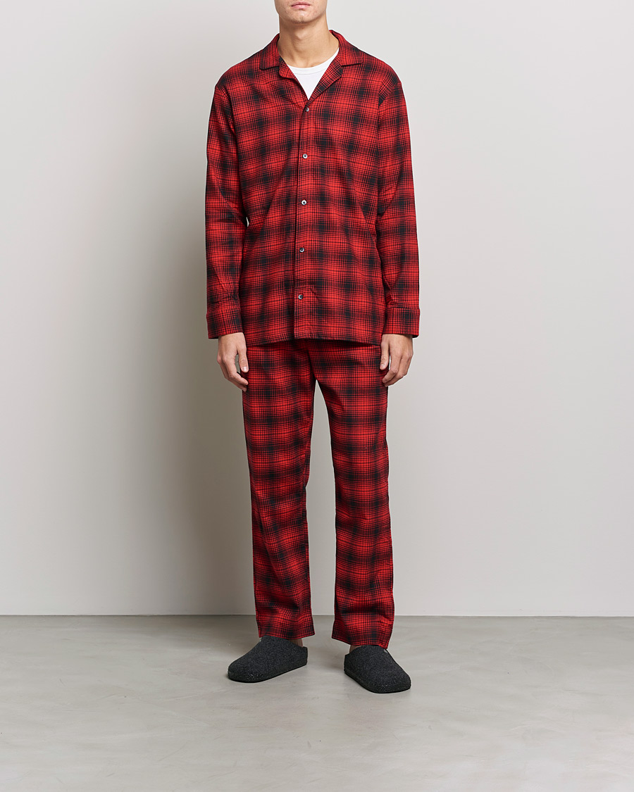 Heren | Pyjama's en gewaden | Calvin Klein | Cotton Checked Pyajama Set Red/Black