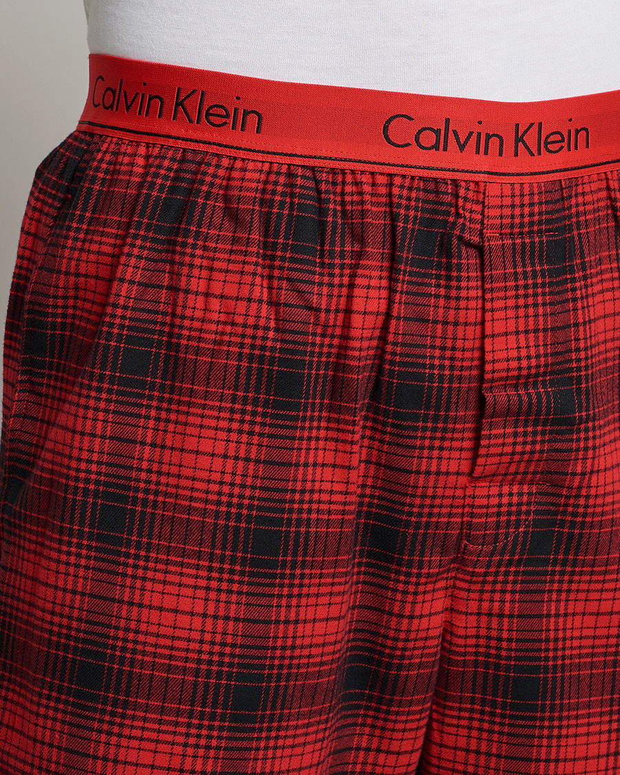 Heren | Pyjama's en gewaden | Calvin Klein | Cotton Checked Pyajama Set Red/Black