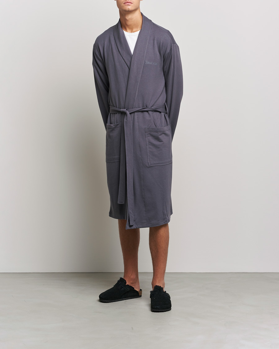 Heren | Pyjama's en gewaden | Calvin Klein | Terry Robe Sleek Grey