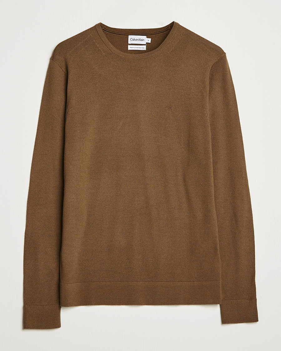 Heren | Truien | Calvin Klein | Superior Wool Crew Neck Sweater Chester Brown